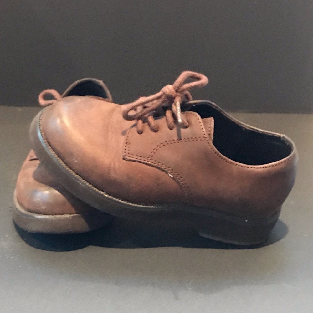 Kids Used Brown Leather Bass Lace Up Dress Shoes